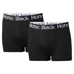 BLACK HORSE POIKIEN BOKSERIT 2-PACK MUSTA 146-152