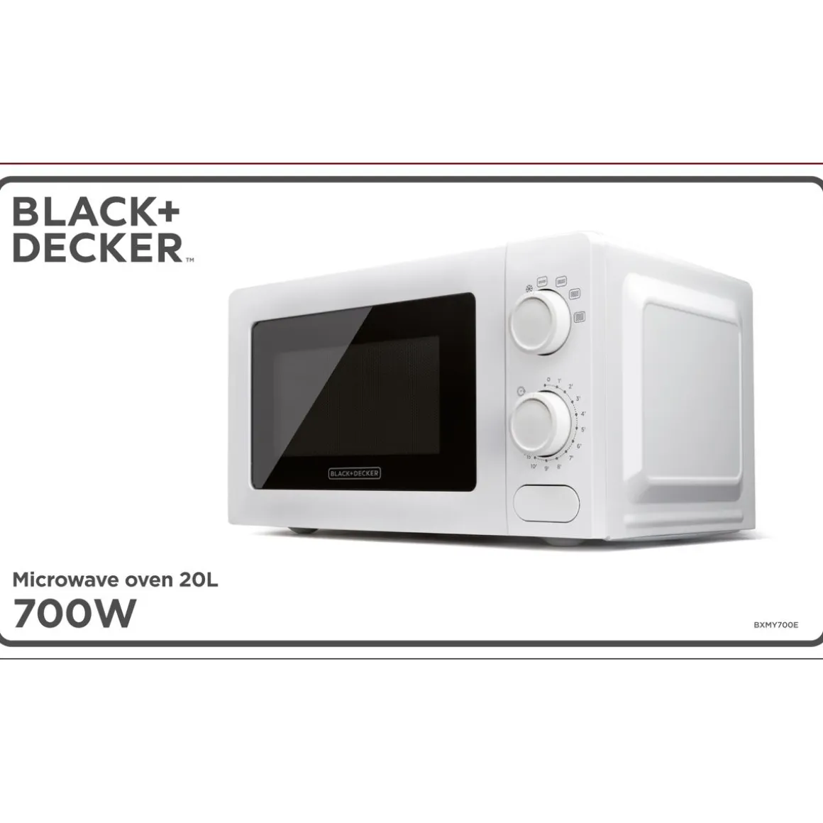 BLACK+DECKER MIKROAALTOUUNI 20L 700W VALKOINEN