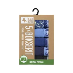 BLACK HORSE JOUSTAVA PUUVILLA BOKSERIT 5-PACK SUMMER NIGHT M