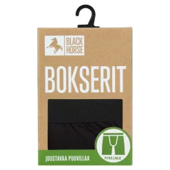 BLACK HORSE   M BOKSERIT PITKÄ LAHJE MUSTA S