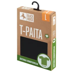 BLACK HORSE T-PAITA O-PÄÄNTIE MUSTA S