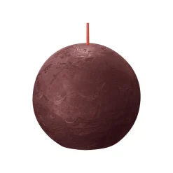 BOLSIUS PÖYTÄKYNTTILÄ PALLO 76MM RUSTIC VELVET RED