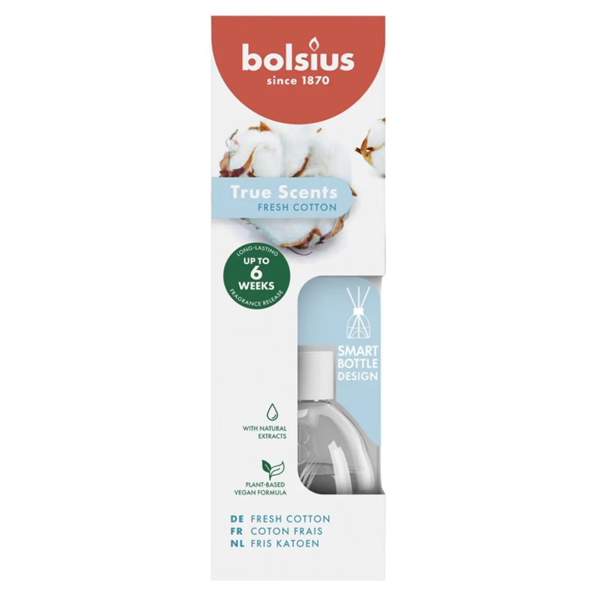 BOLSIUS TUOKSUTIKKU 60ML FRESH COTTON
