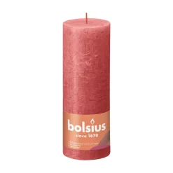 BOLSIUS PÖYTÄKYNTTILÄ 190/68 RUSTIC BLOSSOM PINK