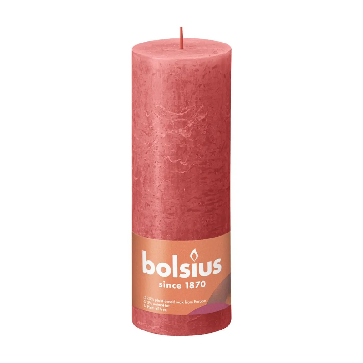 BOLSIUS PÖYTÄKYNTTILÄ 190/68 RUSTIC BLOSSOM PINK