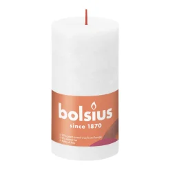 BOLSIUS PÖYTÄKYNTTILÄ 130/68 RUSTIC CLOUDY WHITE