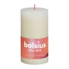 BOLSIUS PÖYTÄKYNTTILÄ 130/68 RUSTIC SOFT PEARL