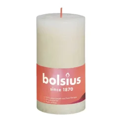 BOLSIUS PÖYTÄKYNTTILÄ 130/68 RUSTIC SOFT PEARL