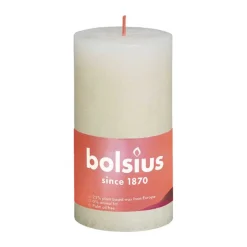 BOLSIUS PÖYTÄKYNTTILÄ 130/68 RUSTIC SOFT PEARL