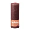 BOLSIUS PÖYTÄKYNTTILÄ 190/68 RUSTIC VELVET RED