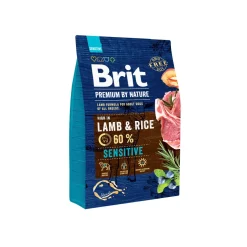BRIT PREMIUM BY NATURE ADULT SENSITIVE LAMB & RICE 3 KG