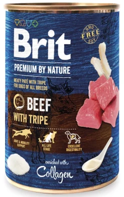 BRIT PREMIUM BY NATURE PATE BEEF WITH TRIPE 400 G