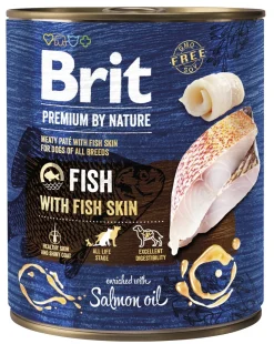 BRIT PREMIUM BY NATURE PATE FISH WITH FISH SKIN 800 G