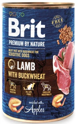 BRIT PREMIUM BY NATURE PATE LAMB WITH BUCKWHEAT 400 G