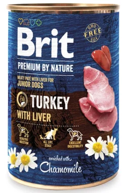 BRIT PREMIUM BY NATURE PATE TURKEY WITH LIVER 400 G