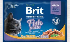 BRIT PREMIUM CAT ANNOSP. ADULT FISH PLATE 4*100G 400 G
