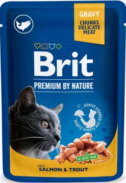 BRIT PREMIUM CAT ANNOSP. ADULT GRAVY SALMON & TROUT 100 G