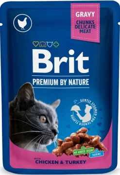 BRIT PREMIUM CAT ANNOSP. ADULT GRAVY CHICKEN & TURKEY 100 G