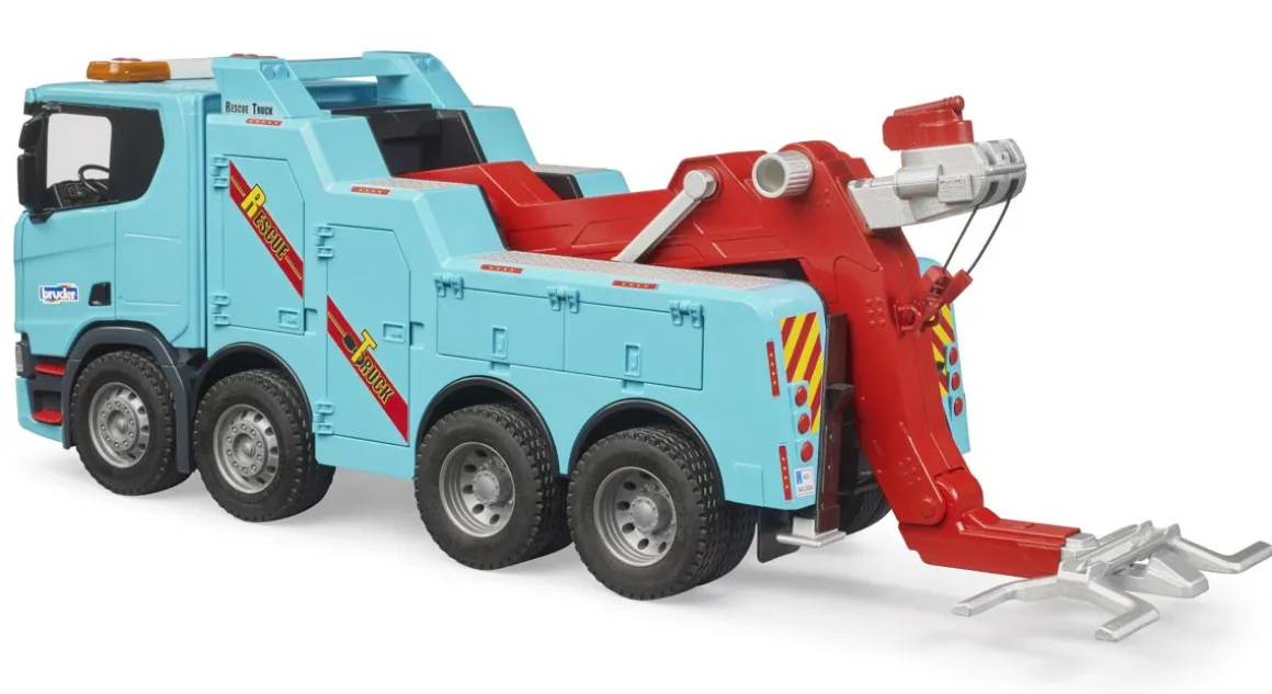 BRUDER SCANIA SUPER 560R HINAUSAUTO VALOILLA JA ÄÄNILLÄ
