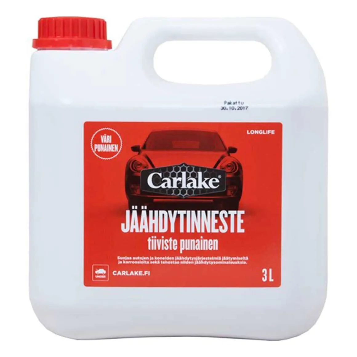 CARLAKE LONGLIFE JÄÄHDYTINNESTE TIIVISTE PUNAINEN 3 L
