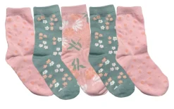 CARLSTEINS LASTEN SUKAT 5-PACK 34/36 PINKKI/VIHREÄ