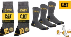 CAT TYÖSUKKA 3PR HARMAA 43-46