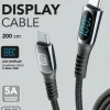 CELLULARLINE DISPLAY KAAPELI 200CM - USB-C LCD NÄYTÖLLÄ