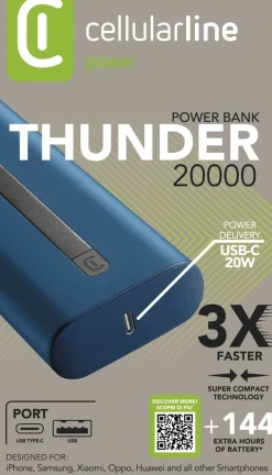 CELLULARLINE THUNDER 20000 VARAVIRTA SININEN