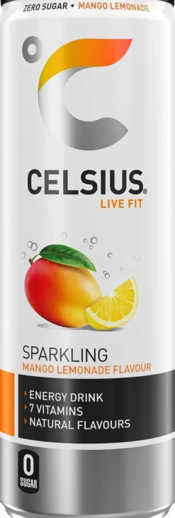 CELSIUS VITAMINOITU ENERGIAJUOMA MANGO LEMONADE TLK 355 ML