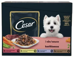 CESAR ANNOSPUSSI KASTIKELAJITELMA ADULT 12*100G 1,2 KG