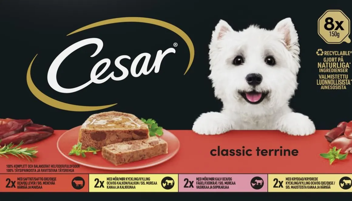 CESAR CLASSICS SELECTION 8*150G MUREKE 1,2 KG