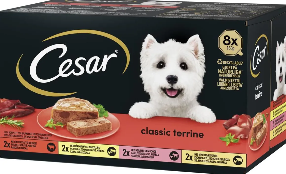 CESAR CLASSICS SELECTION 8*150G MUREKE 1,2 KG