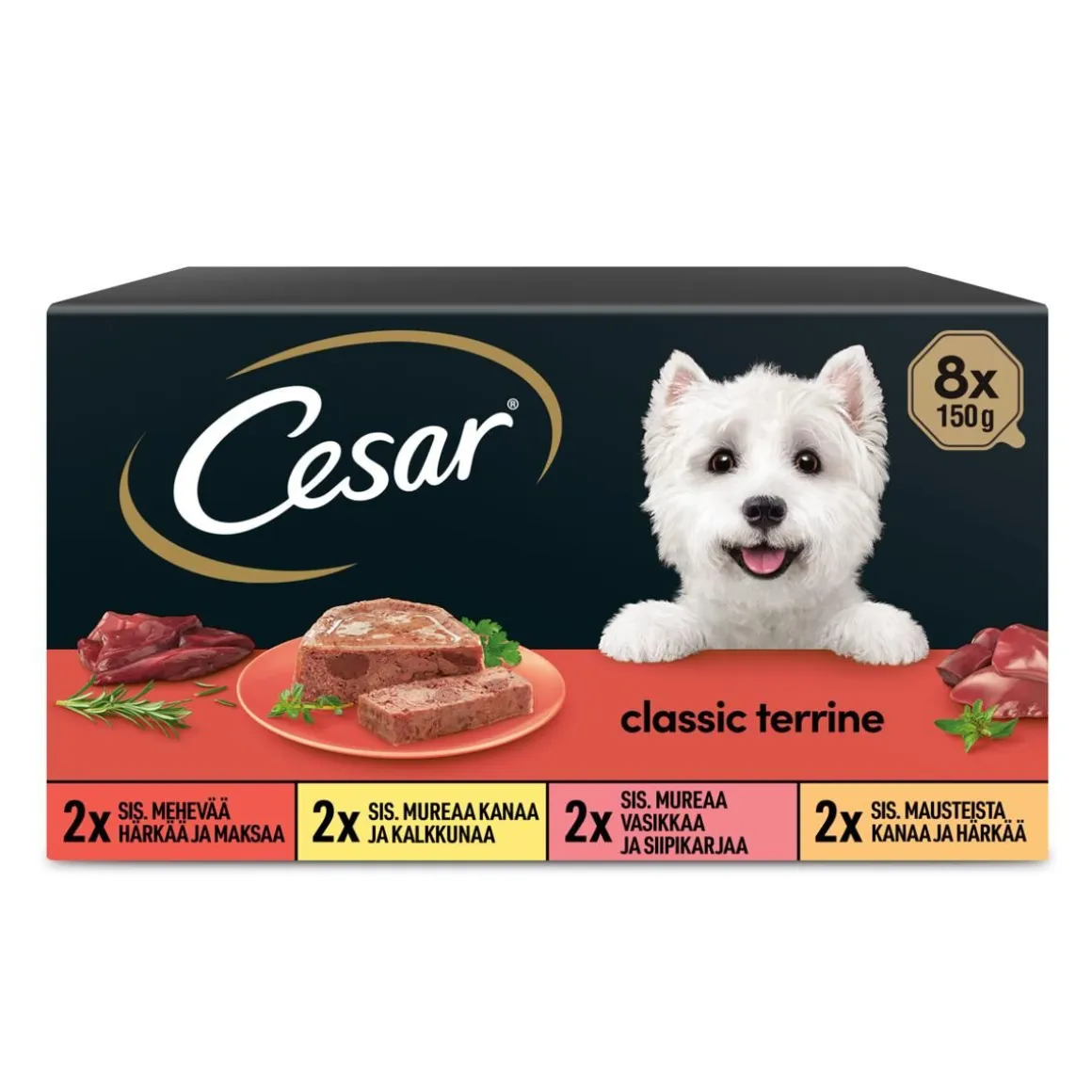 CESAR CLASSICS SELECTION 8*150G MUREKE 1,2 KG