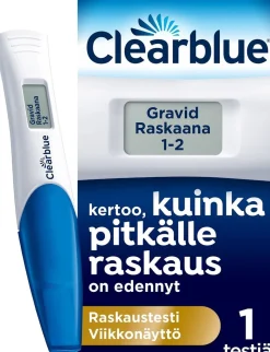 CLEARBLUE DIGITAL-DIGITAALINEN RASKAUSTESTI VIIKKONÄYTÖLLÄ