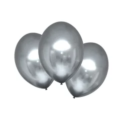 28 CM METALLIKROMIHOPEA SATIN LUXE ILMAPALLO 6 KPL/PSS