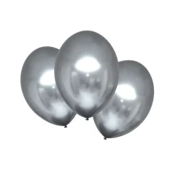 28 CM METALLIKROMIHOPEA SATIN LUXE ILMAPALLO 6 KPL/PSS