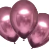 28 CM METALLIKROMIPINKKI SATIN LUXE ILMAPALLO 6 KPL/PSS
