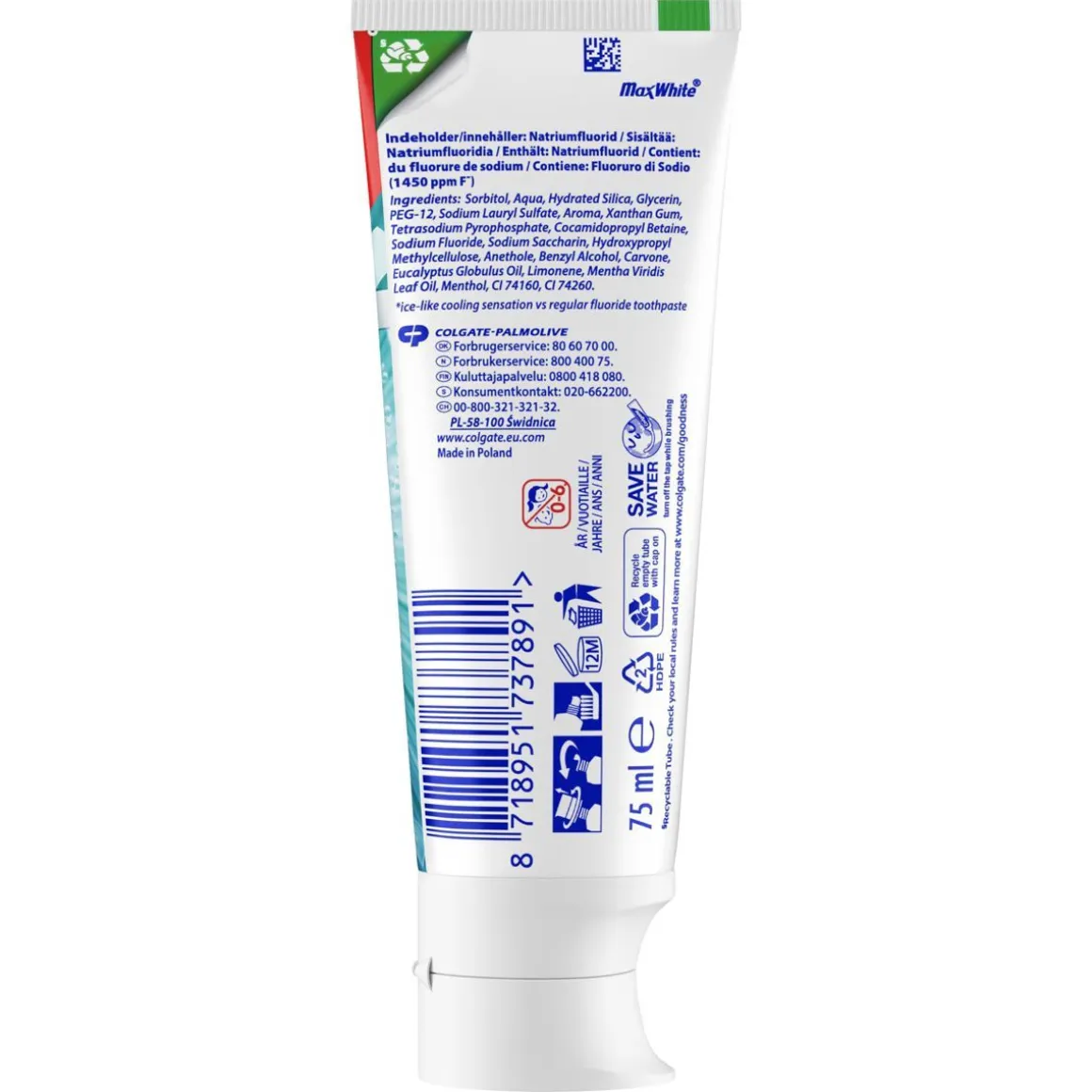 COLGATE HAMMASTAHNA MAXWHITE WHITE CRYSTALS 75 ML