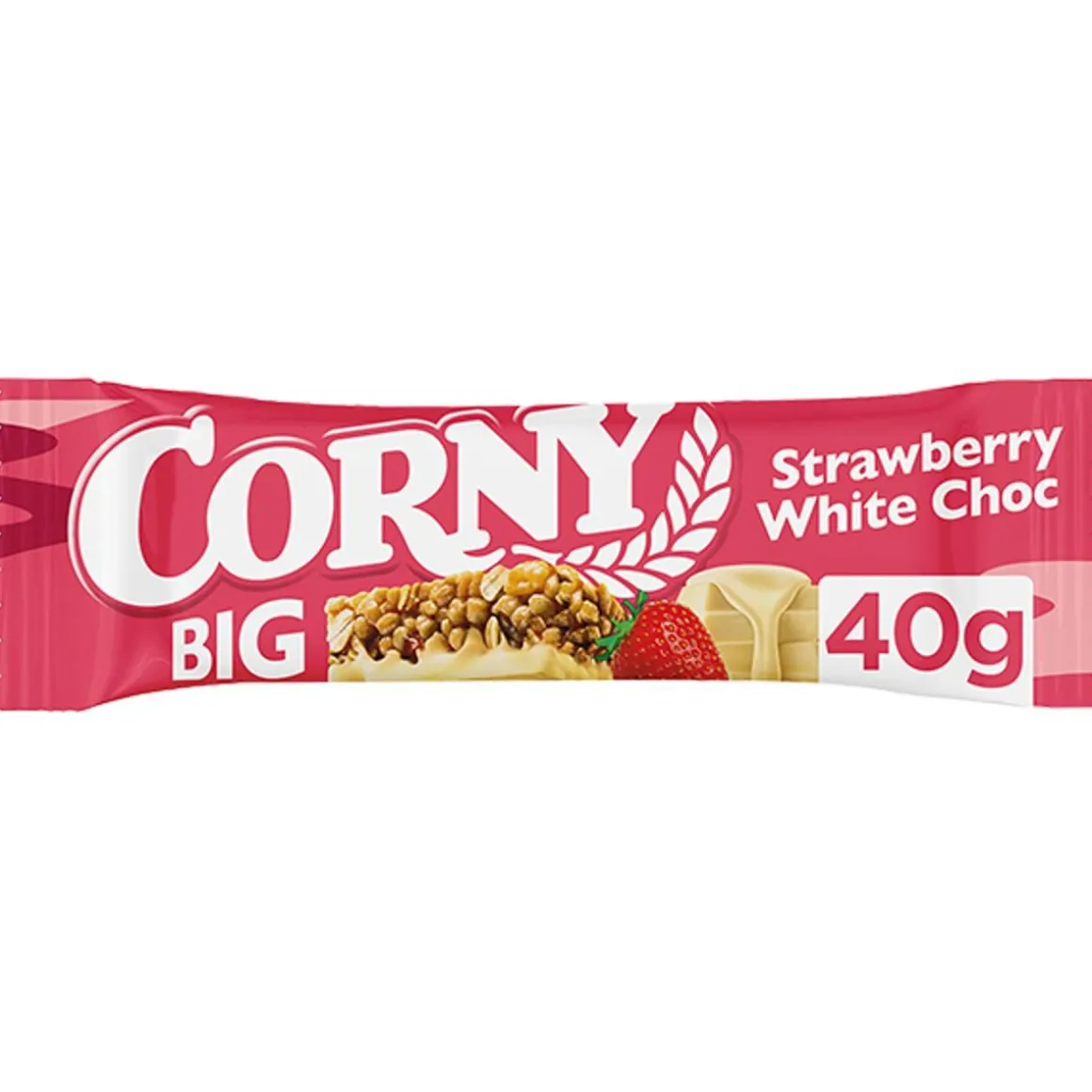 CORNY BIG VÄLIPALAPATUKKA MANSIKKA- VALKOSUKLAA 40 G