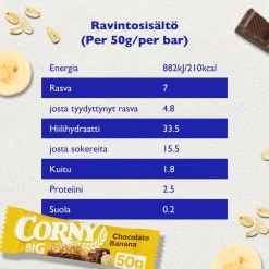 CORNY BIG VÄLIPALAPATUKKA SUKLAA-BANAANI 50 G