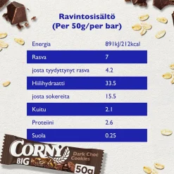 CORNY BIG VÄLIPALAPATUKKA TUMMASUKLAA 50 G