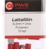 C-PWR LATTALIITIN 6,3MM UROS, PUNAINEN 10KPL