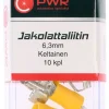 C-PWR JAKOLATTALIITIN 6,3MM, KELTAINEN 10KPL