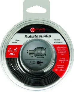 C-PWR KUTISTESUKKA 19,1-9,6MM MUSTA 2M