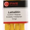 C-PWR LATTALIITIN 6,3MM NAARAS KELTAINEN, ERISTETTY, 10KPL