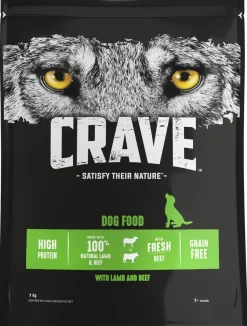 CRAVE KOIRAN TÄYSRAVINTO ADULT LAMMASTA&HÄRKÄÄ 1KG