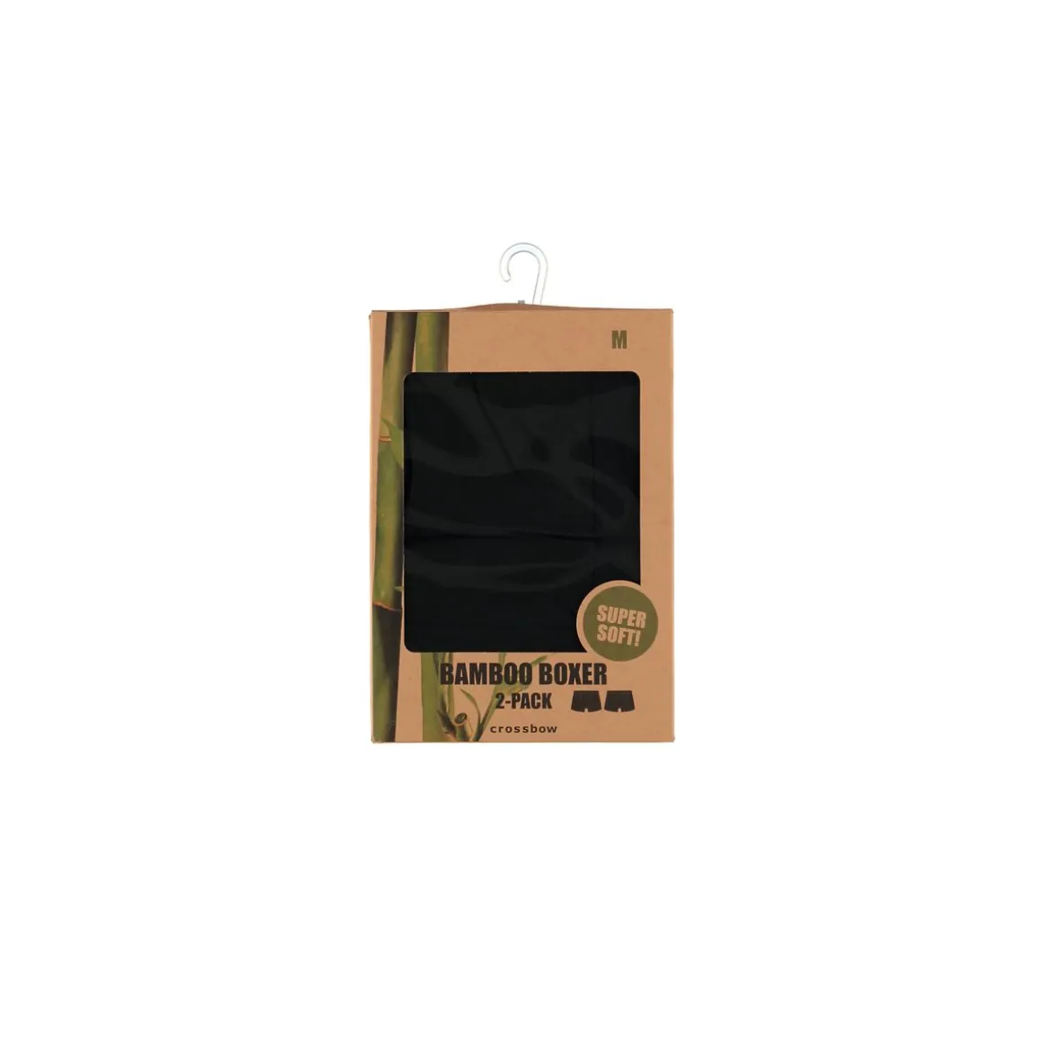 CROSSBOW MIESTEN BOKSERIT BAMBU 2-PACK S MUSTA