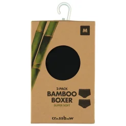 CROSSBOW NAISTEN BOKSERIT BAMBU 2-PACK XXL MUSTA