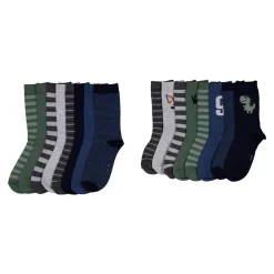 CROSSBOW POIKIEN 8-PACK SUKAT, VÄRILAJITELMA, KOOT 25/27-37/39