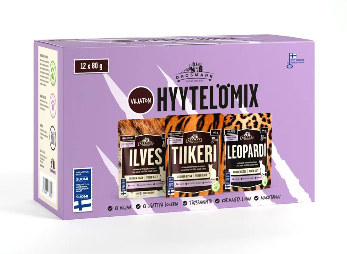 DAGSMARK KISSAN ANNOSATERIA HYYTELÖMIX VILJATON 12*80G 960 G